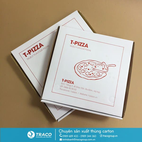 Cấu tạo hộp carton đựng pizza