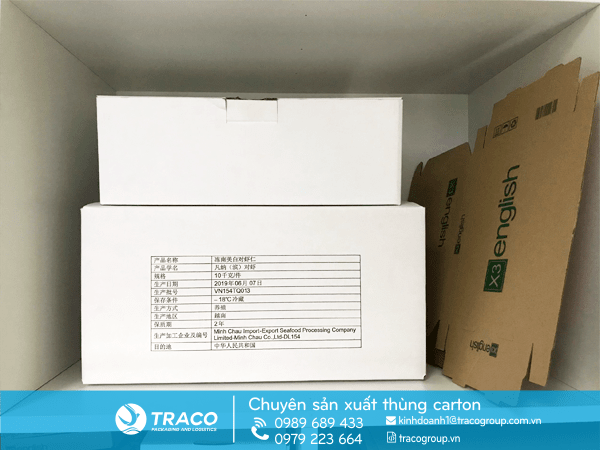 THÙNG CARTON ĐỰNG THỦY, HẢI SẢN XUẤT KHẨU